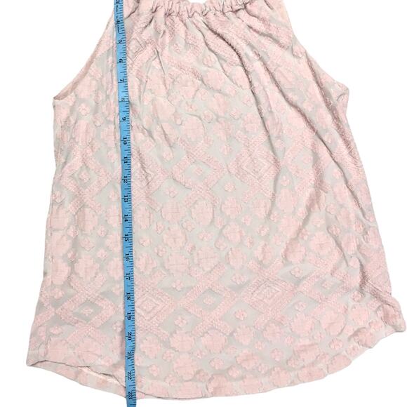 Market & Spruce Aleana‎ Top Tie Jacquard Halter Sleeveless Blouse Women's XS - Picture 5 of 8